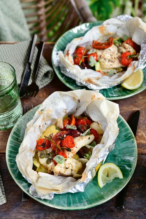 Mediterrane vispakketjes (keto)