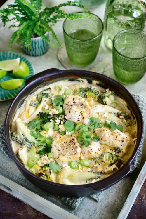 Viscurry met paksoi en broccoli (keto)