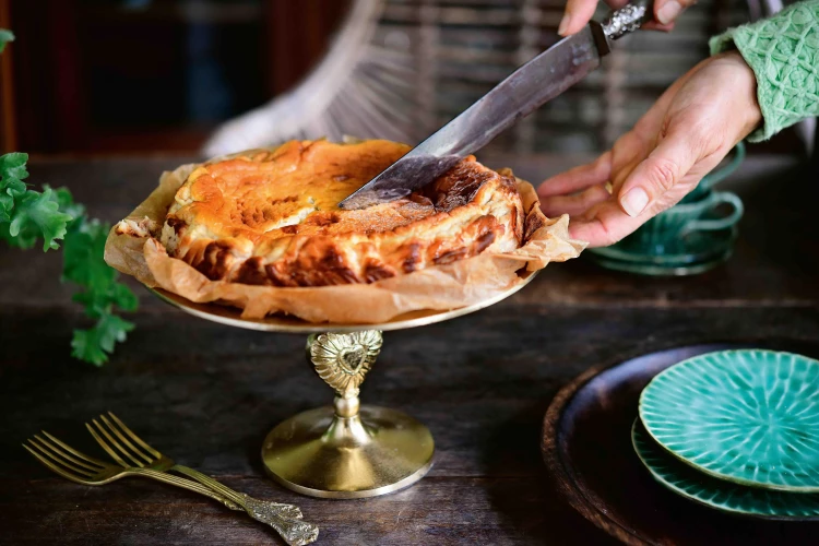 Zalige cheesecake met karamelsmaak