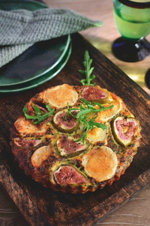 Quiche met geitenkaas en vijgen
