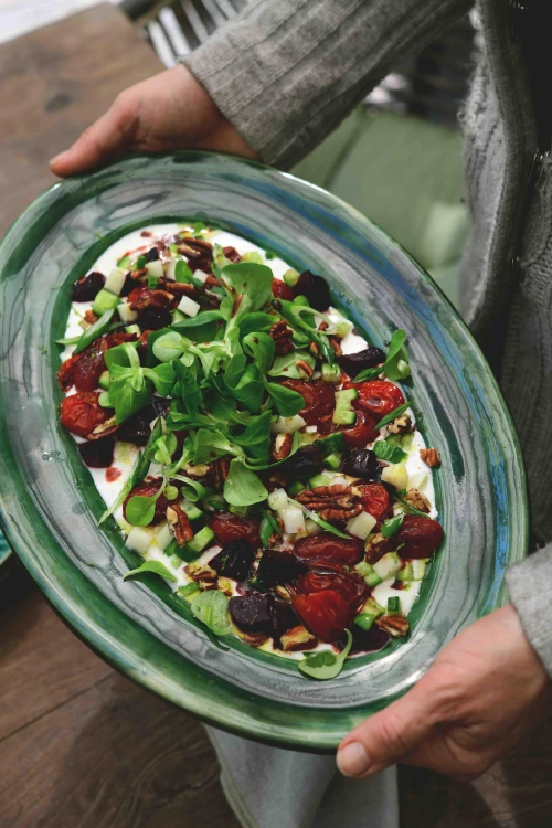 Fetacrème met lauwwarme salade