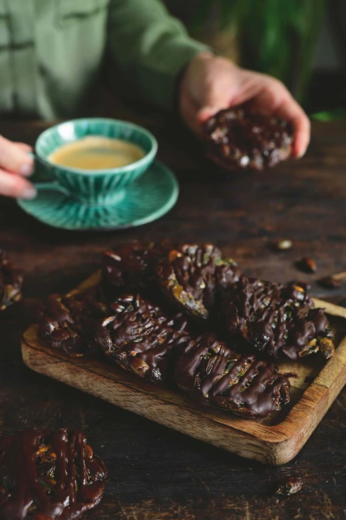 Pompoenpitkoekjes met chocolade